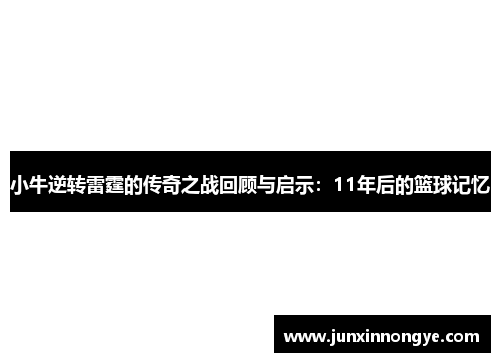 小牛逆转雷霆的传奇之战回顾与启示：11年后的篮球记忆